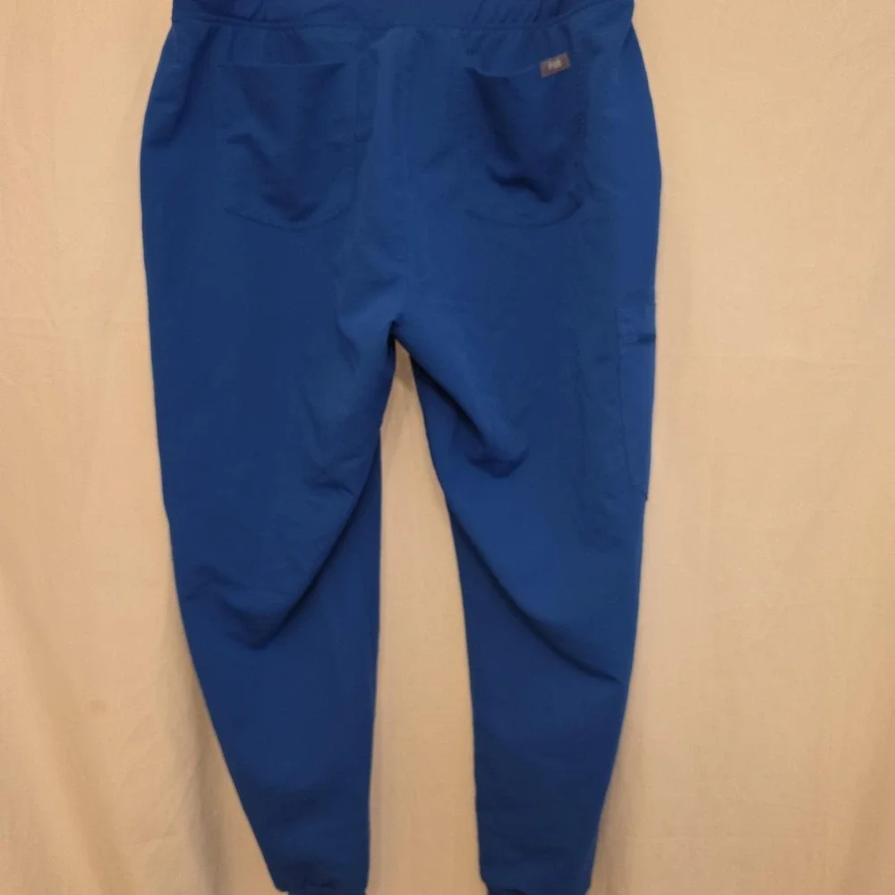FIGS‎ Technical Collection Pants Mens XL Blue Jogger Scrub Elastic Waist Cargo